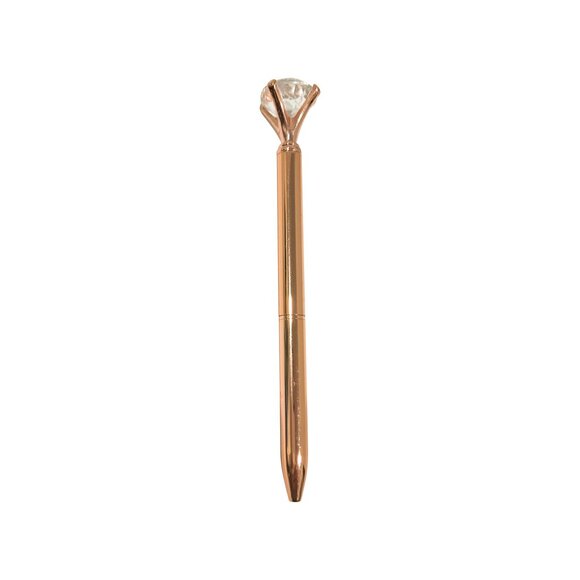 Rose Gold Diamond Topped Writing Pen - Picture 1 of 3